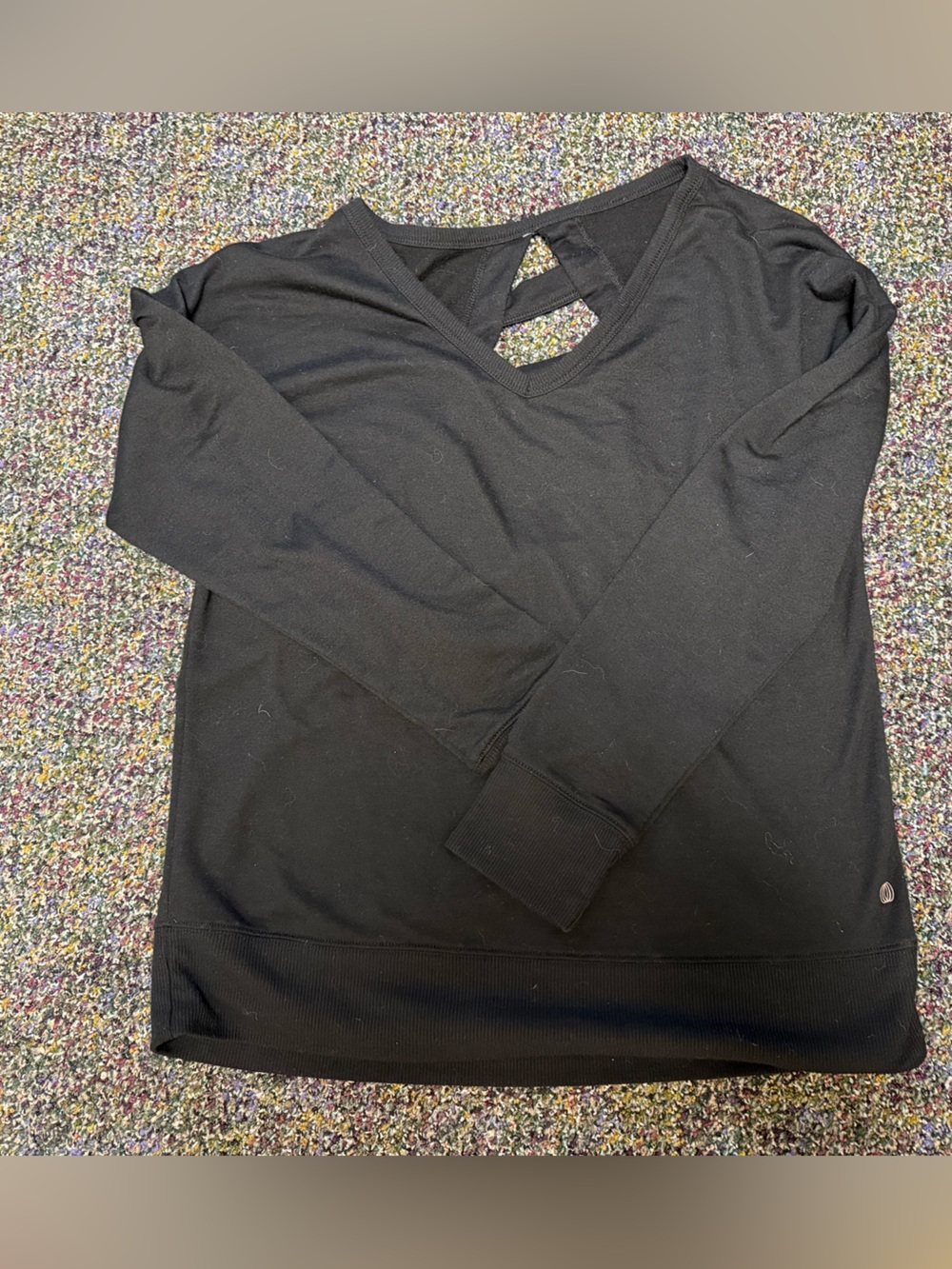 Long sleeve back cut out top